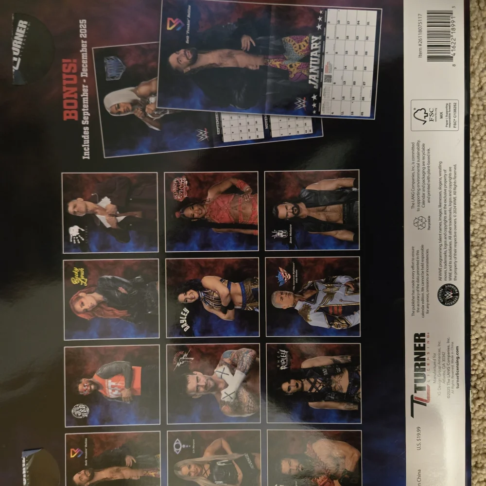WWE Superstars 2023 Wall Calendar